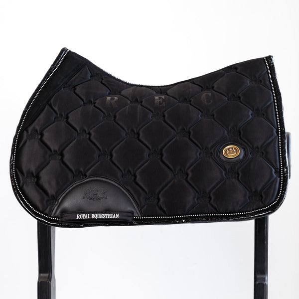 Royal Equestrian Salto Show Sella Pad Nero Cristalli Full - Royal Equestrian