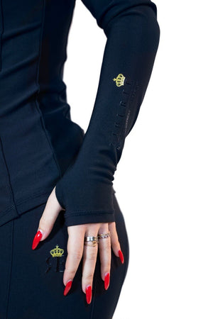 Royal Equestrian Knee Grip Riding Tights Black - Royal Equestrian