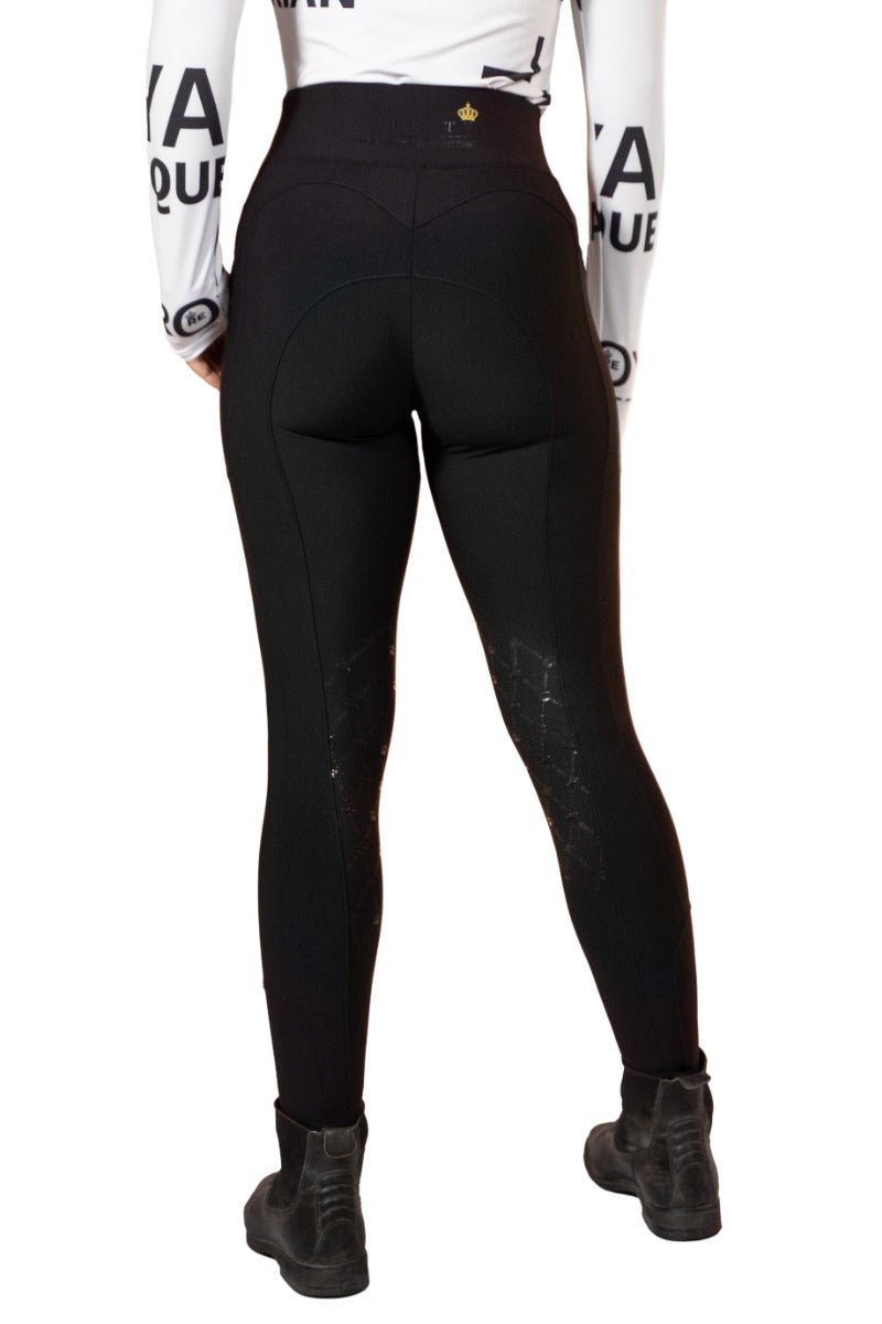 Royal Equestrian Knee Grip Riding Tights Black - Royal Equestrian
