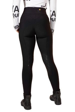 Royal Equestrian Knee Grip Riding Tights Black - Royal Equestrian