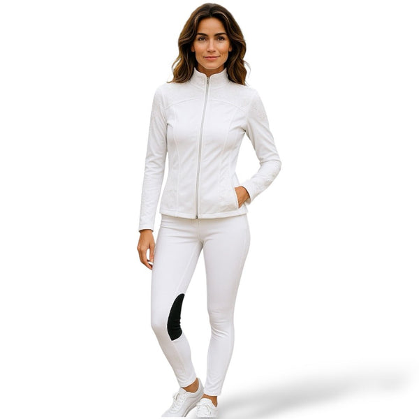 Royal Equestrian Knee Grip Riding Tights White - Royal Equestrian