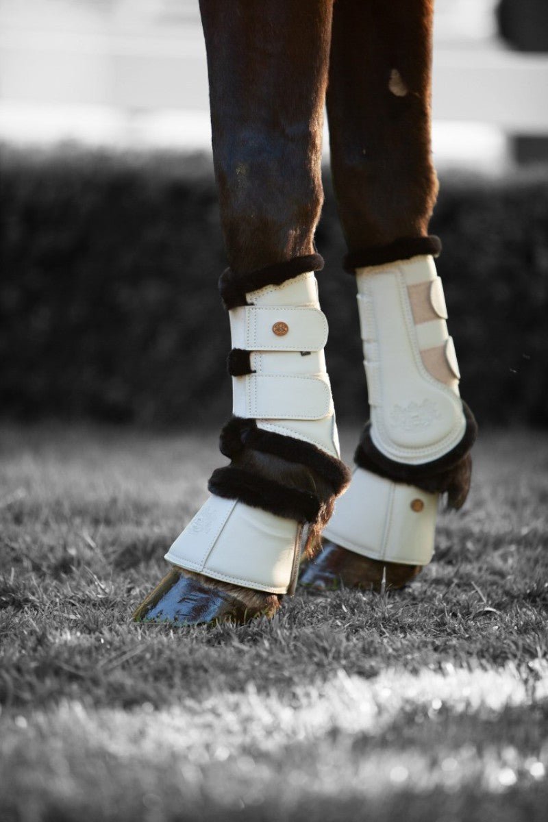 Royal Equestrian Lined Brushing Boots Gray Black - Royal Equestrian