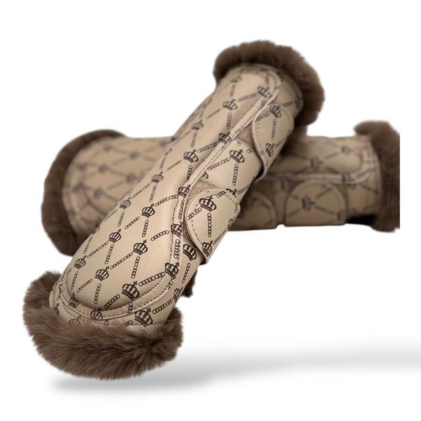 Royal Equestrian bottes de brossage doublées Signature Regalia di Roma Sand - Royal Equestrian