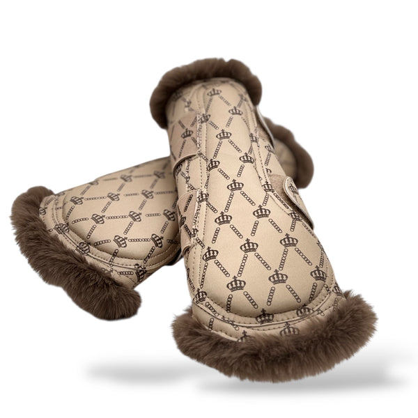 Royal Equestrian bottes de brossage doublées Signature Regalia di Roma Sand - Royal Equestrian