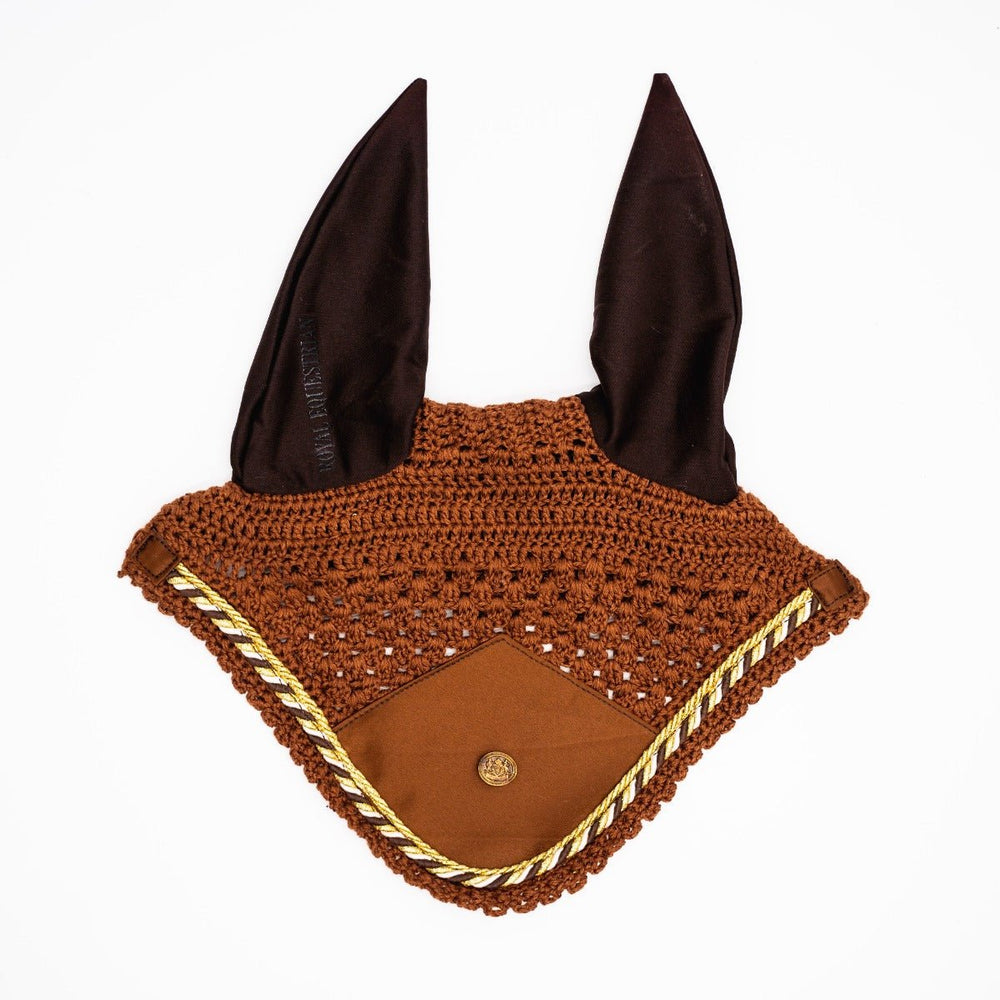 Royal Equestrian Premium Ear Bonnet Chocolate Full - Royal Equestrian