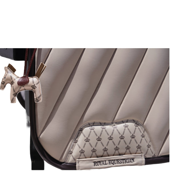 Royal Equestrian Regalia di Roma Dressage Saddle Pad Sand Full - Royal Equestrian