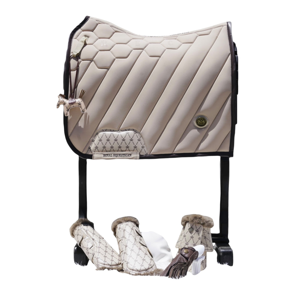 Royal Equestrian Regalia di Roma Dressurschabracke Sand Full - Royal Equestrian