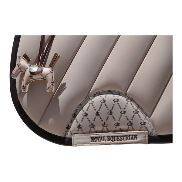 Royal Equestrian Regalia di Roma Jump Saddle Pad Sand Full - Royal Equestrian