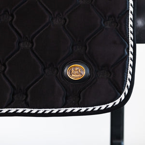 Royal Equestrian Jump Show Saddle Pad Black Silver Full - Royal Equestrian