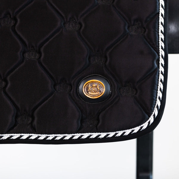 Royal Equestrian Jump Show Saddle Pad Black Silver Full - Royal Equestrian