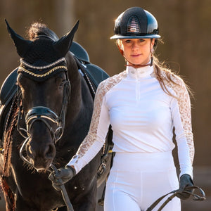 Royal Equestrian Show Shirt with Lace - Royal Equestrian