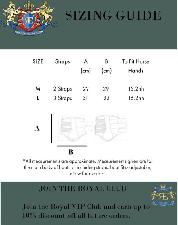 Royal Equestrian Lined Brushing Boots White Black - Royal Equestrian