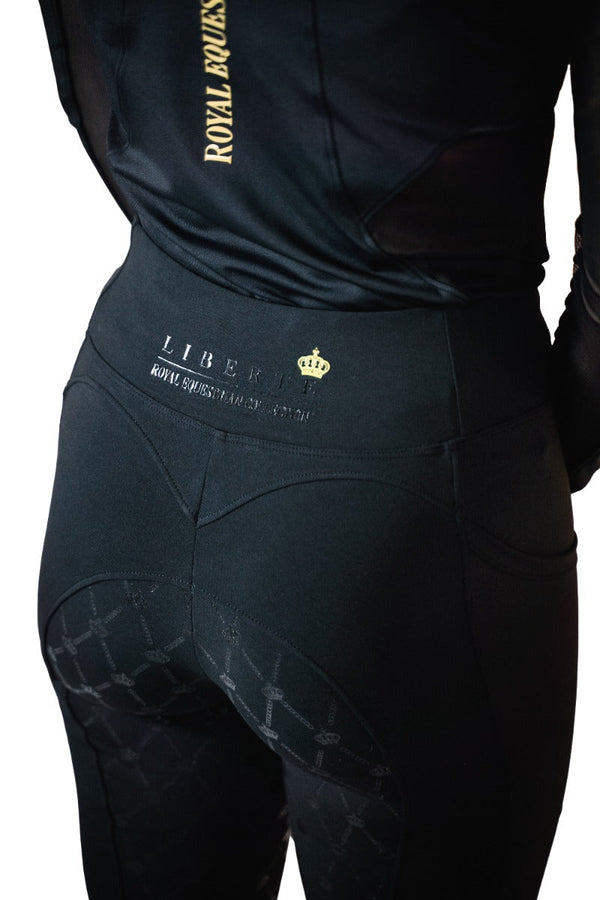 Royal Equestrian Full Grip Riding Tights Black - Royal Equestrian