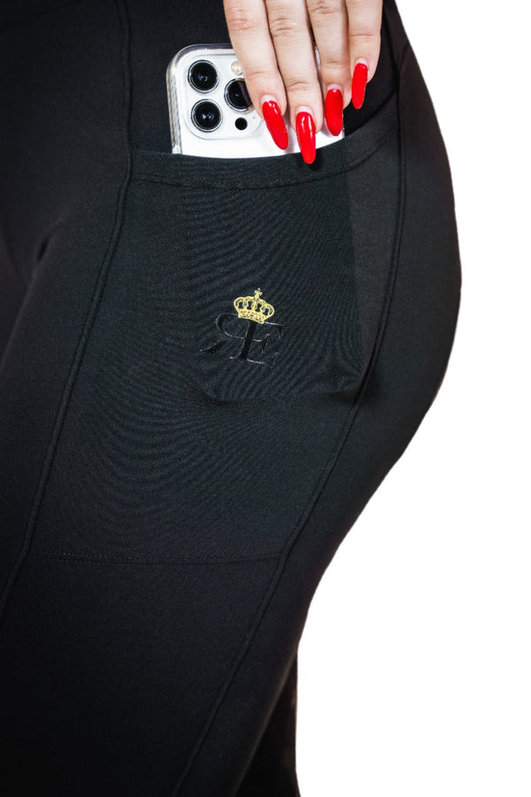 Royal Equestrian Full Grip Riding Tights Black - Royal Equestrian