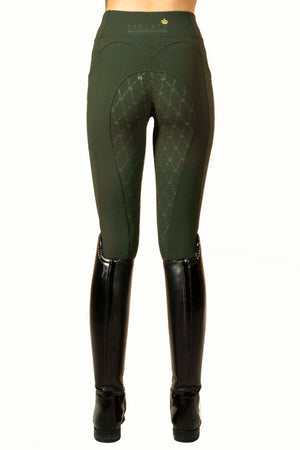 Royal Equestrian Full Grip Riding Tights Olive - Royal Equestrian