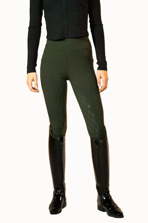 Royal Equestrian Full Grip Riding Tights Olive - Royal Equestrian