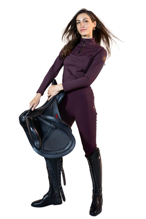 Royal Equestrian Liberte Base Layer Burgundy - Royal Equestrian