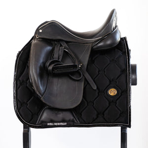 Royal Equestrian Dressage Saddle Pad Black Crystals Full - Royal Equestrian