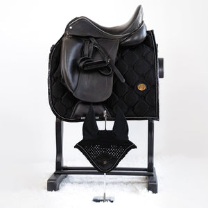 Royal Equestrian Dressage Saddle Pad Black Crystals Full - Royal Equestrian