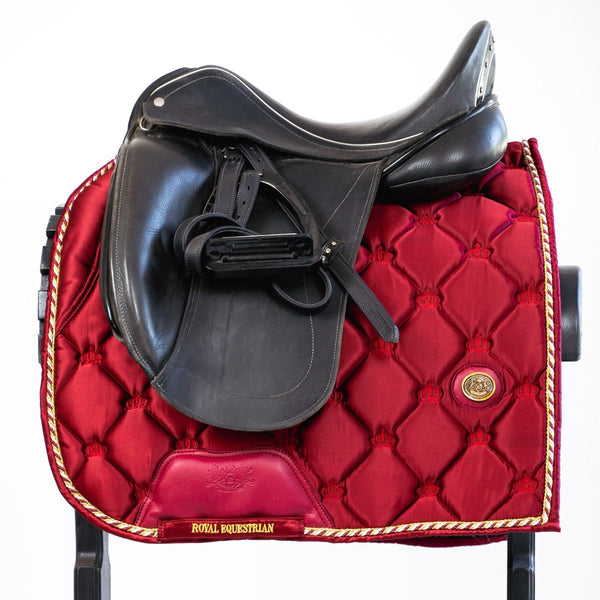 Royal Equestrian Dressage Saddle Pad Red Full - Royal Equestrian
