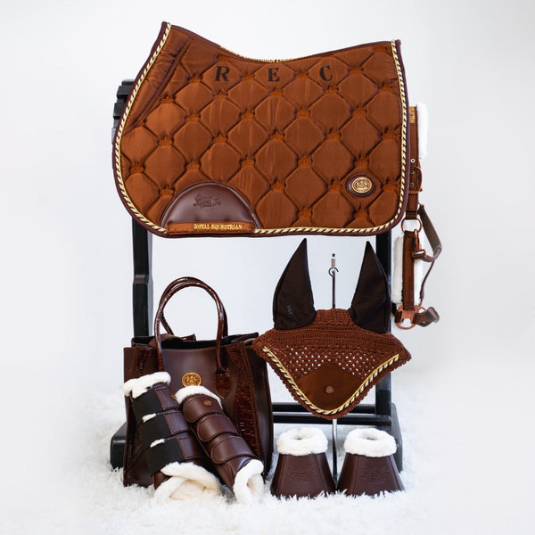 Royal Equestrian Jump Saddle Pad Chocolate Full - Royal Equestrian