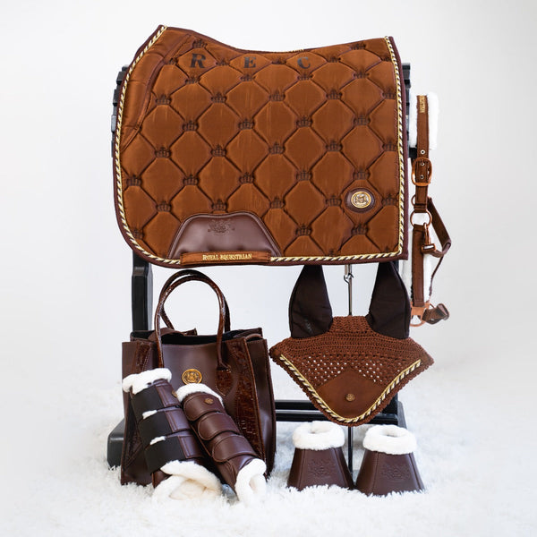 Royal Equestrian Dressage Saddle Pad Chocolate Full - Royal Equestrian
