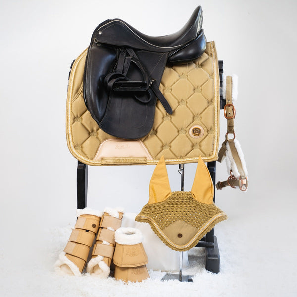 Royal Equestrian Dressage Saddle Pad Crystal Champagne Full - Royal Equestrian