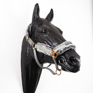 Royal Equestrian Fur Halter Silver Full - Royal Equestrian