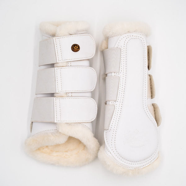 Royal Equestrian Lined Brushing Boots White - Royal Equestrian