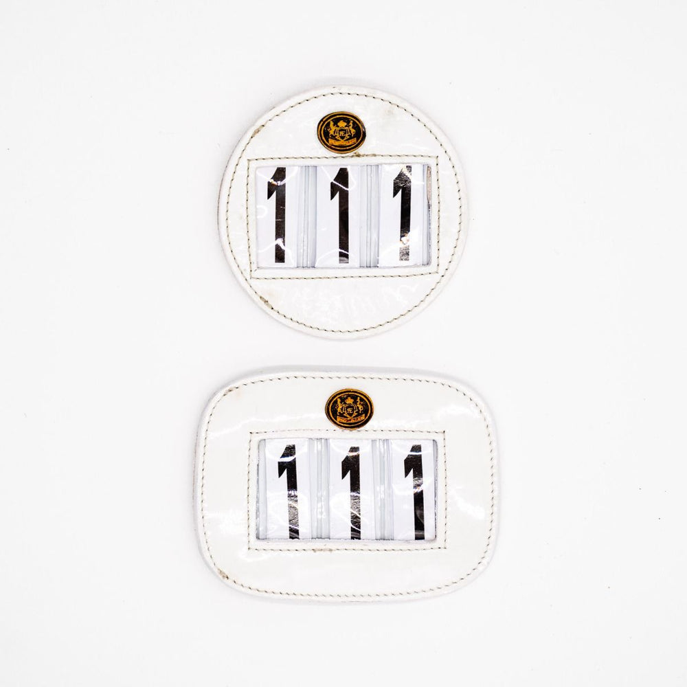 Royal Equestrian Saddle Pad Number Holder - White - Royal Equestrian