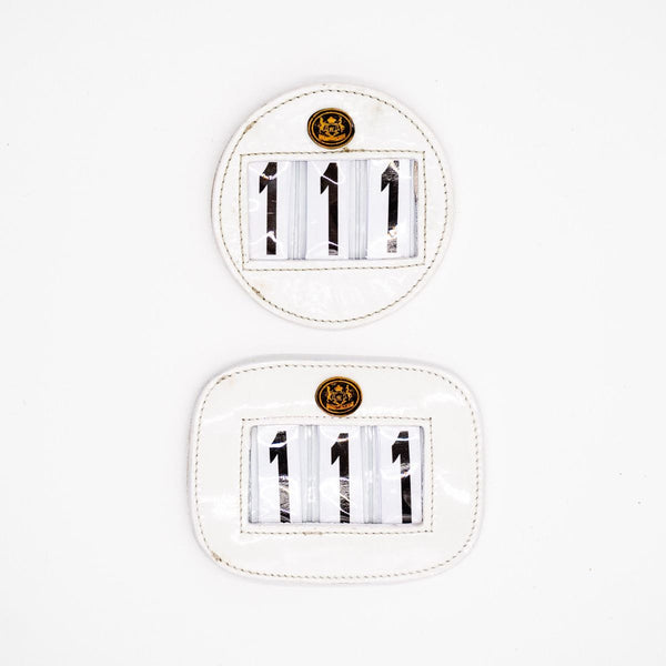 Royal Equestrian Saddle Pad Number Holder - White - Royal Equestrian
