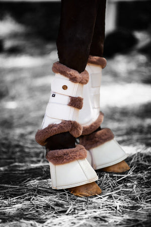 Royal Equestrian Lined Brushing Boots White - Royal Equestrian
